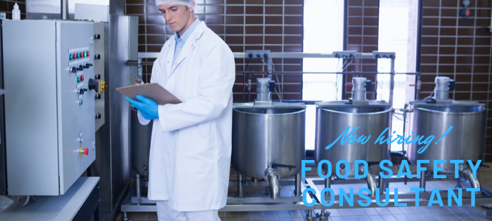 Now hiring - food safety consultant